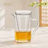 Tetera de vidrio al por mayor para preparar té, infusor de té resistente a altas temperaturas con separación de agua, infusor de té y juego de té hechos de vidrio de borosilicato alto