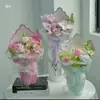 Nuevos Materiales para el Día de San Valentín 520 Mariposa Voladora Lámina para Dar Forma de Ola Borde Ondulado Floristería Ramo de Flores Frescas Empaque Materiales DIY
