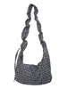 Bolso Luna de Cuadros Plegados Retro Japonés Bolso de Lona de Moda Ins Bolso Cruzado de Empanada Bolso de Hombro de Nicho Bajo el Brazo