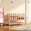 Sapateira simples, pequeno armário de sapatos de várias camadas para dormitórios, adequado para uso doméstico, hall de entrada e apartamentos de aluguel; um sapateiro estiloso no estilo "ins" para organizar sapatos