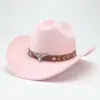 Sombreros de Comercio Exterior Transfronterizo para Hombres y Mujeres, Sombreros Vaqueros Occidentales, Accesorios de Cabeza de Toro, Sombreros de Fieltro, Sombreros de Lana Estilo Étnico, Sombreros Panamá