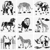 9 peças Modelo de animal Elefante tigre leão pintura de parede pintura spray diy modelo de pintura oca ferramentas auxiliares de pintura