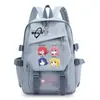 Mochila Anime Desenho Animado Bocchi the Rock, Pedra Solitária, para Meninas, Alunos do Ensino Fundamental e Médio, Bolsa de Ombro Duplo de Grande Capacidade