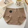 Roupa Íntima Feminina Maillard de Algodão Puro Alta Elasticidade Cor da Pele, Algodão Antibacteriano na Virilha Tamanho Grande Roupa Íntima Confortável que Cobre o Quadril para Mulheres