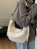 Bolsa de Tela de Nylon para Mujer 2025 Nueva Versátil Clásica Bolso Tote Acolchado Casual Gran Capacidad Bolso de Hombro Único Cruzado
