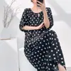 Novo Pijama de Algodão e Seda Fino para Primavera 2026 para Mulheres, Longo Acima do Joelho, Loungewear Casual Solto de Alta Qualidade para Gestantes