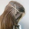 A45-2 Grampo de Cabelo em Forma de V Cravejado com Diamantes de Liga Cruz X-Shaped Clipes de Sapo Novos Acessórios de Cabelo Populares Simples Grampo de Uma Palavra