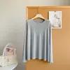Camiseta de baile para mujer, top fino de manga larga con protección solar, corte holgado, cuello redondo, transparente, adecuado para usar como capa exterior, top sencillo de danza moderna
