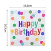 Guardanapos Coloridos com Estampa de Bolinhas Guardanapos Comerciais para Festa de Aniversário Feliz Produtos de Papel Decorativos para Ambiente de Festa