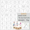 Suministro Exclusivo Transfronterizo de Juego de 36 Piezas de Plantillas de Letras del Alfabeto Inglés Pintadas con Números 62 Decoración de Pared Hueca para Pintar