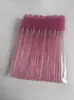 Pincel de Cílios de Cristal em Estoque Atacado Cristal Sólido Sobrancelha e Cílios Uso Duplo Curvador de Cílios Alongamento Colorido Ferramentas de Maquiagem de Beleza Cílios