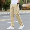 Calça casual versátil masculina 2023 outono nova calça masculina reta solta calça social calça esportiva longa masculina outono masculino