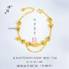 Conjunto de Joias Étnicas Banhado a Ouro de Xinjiang com Pulseira Espelho de Lótus e Colar, Joia Flor de Quatro Pétalas com Padrão de Diamante de Dunhuang