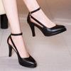 Sapatos de Casamento Tamanho Grande Bico Fino Primavera e Outono Salto Alto Estileto Modelo Vazado Sapatos de Passarela Cheongsam Sapatos Femininos
