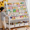Estantería para libros infantiles, estante para libros ilustrados de uso doméstico, estante de pie para juguetes para la sala de estar, estante de almacenamiento de estantería simple para bebés