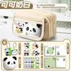 Estuche de Panda de Gran Capacidad Ins Estuche de Alto Valor Suministros Esenciales para el Inicio de Escuela Estuche para Niñas Papelería para Niños