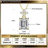 Colar de prata de lei S925 estilo coreano minimalista com pingente de diamante quadrado para mulheres, apresentando um design brilhante e delicado com uma estética cool e discreta, uma corrente para clavícula com um toque único e sofisticado