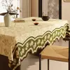 Mantel Estilo Chino Nuevo, Impermeable, Resistente al Aceite, Lavable, Mantel para Mesa de Café, Sala de Estar, Comedor, Rectangular, Estilo Lujo Ligero