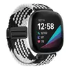Adecuado para correa Fitbit Versa 4, Sense bucle tejido de nailon con cierre magnético de metal Versa 2
