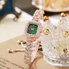 2025 Nuevo Estilo Caliente Transfronterizo Exquisito y Compacto Reloj Pulsera Cuadrado de Diamantes para Mujer Moda y Versátil Reloj de Cuarzo para Mujer