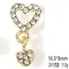 Accesorios para Uñas con Colgante de Corazón de Aleación Popular Transfronterizos, Corazones Metálicos Huecos Súper Brillantes para Uñas, Decoraciones para Uñas de Celebridad de Internet al por Mayor