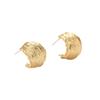 Pendientes plisados retro Qingdao para mujer, pendientes de estilo europeo y americano de alta calidad, diseño de nicho, joyería de metal con aguja de plata 925