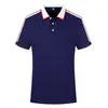 Ropa de trabajo de alta gama para hombre, polo de doble mercerizado con amoníaco líquido, ropa de trabajo de verano bordada para grupo, camiseta de manga corta con logo impreso