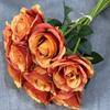Simulação de novo produto transfronteiriço 9 rosas manuscritas estúdio de cinema de casamento decoração de hotel flores falsas conjunto de modelagem de fundo flores secas
