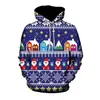 2023 Tendencia Nuevo Navidad 3D Impresión Digital Vestido de Pareja con Capucha Manga Larga Sudadera Casual Deportiva Pulóver Hombre