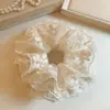 Nuevo Coletero de Encaje Perla Flor Estilo Francés para Mujer, Accesorio de Pelo de Alta Gama Estilo Hada para Peinados de Moño