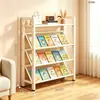 Estante organizadora de livros para ensino, organizador de livros ilustrados infantis, solução de armazenamento para entrada de casa, prateleira simples de várias camadas