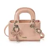 Bolso Cuadrado Pequeño Nuevo con Patrón de Diamantes Rosas 2026 para Mujer, Bolso Cruzado Versátil, Bolso de Hombro de Lujo Ligero de Nicho, Bolso de Moda Tendencia