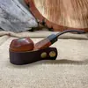 Porta Posavasos de Cuero para Puros Base para Pipa Soporte para Pipa Desmontable Set para Fumar Estuche de Cuero Regalo del Día del Padre