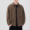 Ropa para Hombre Fengshe / Nueva Camisa de Punto Holgada Estilo Retro Japonés para Hombre Camisa Casual de Lujo Ligero Chaqueta Americana