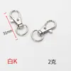En stock bricolaje aleación de zinc chapado en oro hebilla redonda de cola de perro conexión giratoria de equipaje de cuero llavero hebilla colgante para bolso
