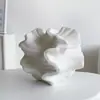 Vaso Cerâmico com Sensação de Luxo Leve e Alto Padrão, Branco e Preto, Ornamento Estilo Francês e Americano, Arranjo de Flores para Sala de Estar, Flores Secas, Decoração Estilo Creme