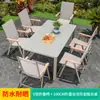Mesa y Silla Portátil de Exterior Mojia Silla con Respaldo para Patio Jardín Balcón Exterior Exterior Combinación de Mesa y Silla Plegables Nórdicas