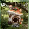 Amazon Adorno Creativo de Hongo para Pájaros Artesanía de Resina Decoración de Paisaje de Jardín y Patio Colgante de Casa para Pájaros