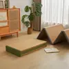 Colchão Tatami Dobrável Estilo Japonês 3E Fibra de Coco Juta Tapete de Chão Espessado Sala de Chá Varanda Tapete de Chão Tapete para Quatro Estações