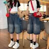 Shorts de Mezclilla de Cintura Alta Talla Plus para Mujer, Estilo Delgado de Verano, Nuevos Shorts de Longitud Media Estilo Americano 2026, Adelgazantes para Mujeres Talla Plus, Shorts de Verano a la Rodilla