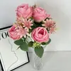 Arreglo de Flores de Rosa Simulada para Decoración de Bodas de Alto Nivel, Hogar, Ramo de Novia, Accesorios para Fotografía