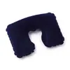 Esencial para Viajes al Aire Libre: Almohada Inflable en Forma de U, PVC Flocado Camping Viaje Almohada Inflable en Forma de U para Protección del Cuello y Alivio de la Presión