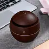Humidificador redondo USB de grano de madera para comercio exterior, humidificador de luz colorida en forma de hongo, personalizable con logo, humidificador portátil