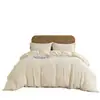 Conjunto de Capa de Edredom de Gaze Dupla Cor Sólida Conjunto de Três Peças Estilo Natural Ins Wabi-Sabi Conjunto de Roupa de Cama para Exportação Transfronteiriça Atacado Personalizado