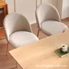 Tela Transfronteriza Tapicería Suave Estilo Moderno Minimalista Mediados de Siglo Minimalista Italiano Mesa de Comedor Sillas y Taburetes con Respaldo para Uso en el Hogar