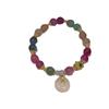 Pulsera de Calcedonia Dopamina Pulsera de Anillo con Hebilla Ping An Nuevo Dulce Guofeng Retro Accesorios de Oro Francés Pulsera