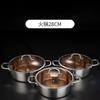 Olla para sopa de acero inoxidable 304, venta al por mayor, olla pequeña para leche, olla para sopa, cocina de inducción doméstica, olla Yuanyang, olla para sopa de doble oreja