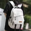 Mochila Unicolor Japonesa Mochila Escolar de Grande Capacidade Ensino Fundamental Feminina Bolsa Casual Simples Mochila para Casal Estudante Universitário