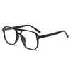 Nuevos Armazones para Gafas de Moda Retro con Doble Puente para Hombres y Mujeres, Estilo de Celebridad de Internet, Gafas de Bloqueo de Luz Azul de Gama Alta