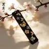 Marcador de Página de Latão Laqueado de Alta Qualidade Estilo Chinês com Design Clássico em Metal, Requintado e Criativo para Alunos do Ensino Fundamental
